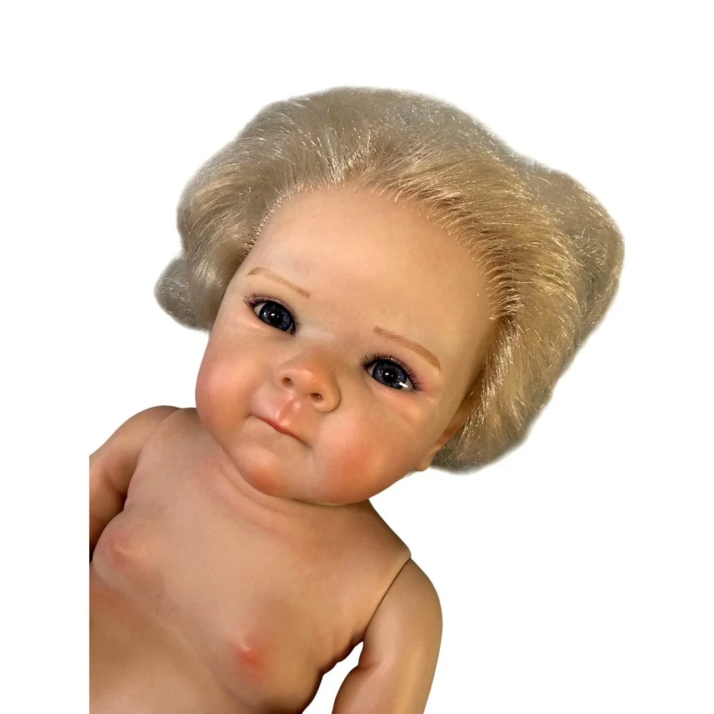 Realistic Baby Girl Doll Blonde‎ Blue Eyes Infant Vinyl Anatomically Correct 18
